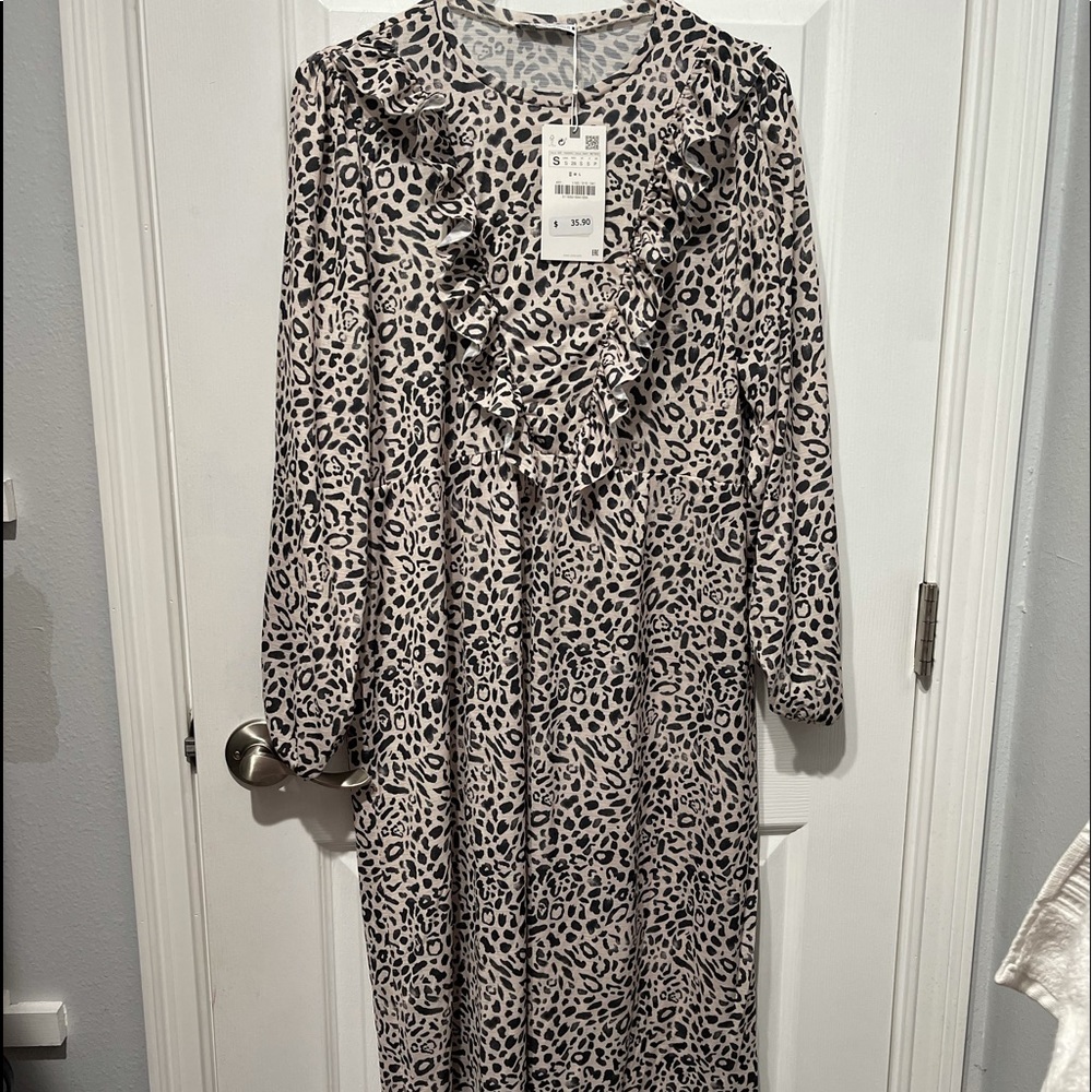 Zara polka dot midi dress